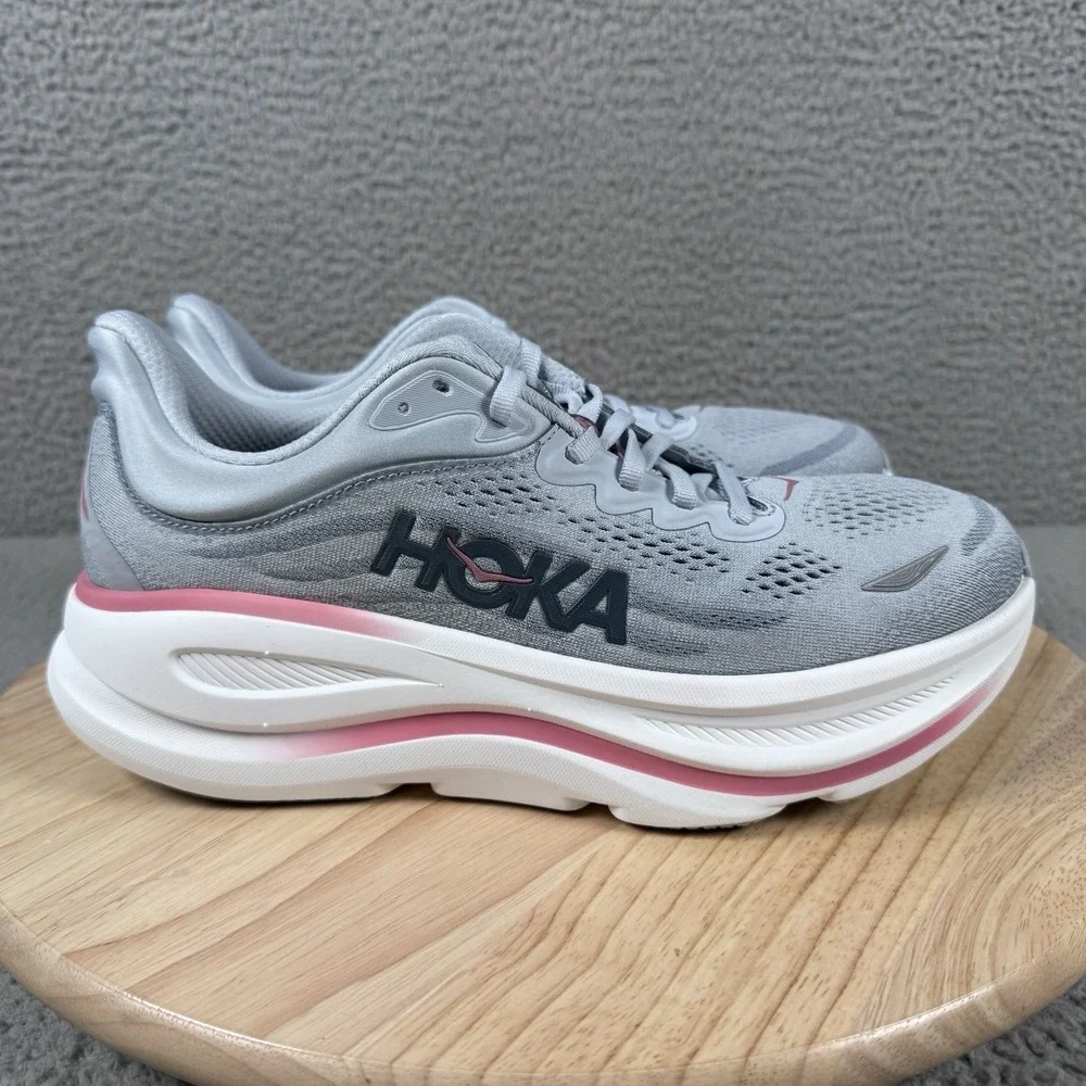 Hoka One One Bondi 9 Womens 9.5 B Mineral Blue Washed Blue Road Running Shoes